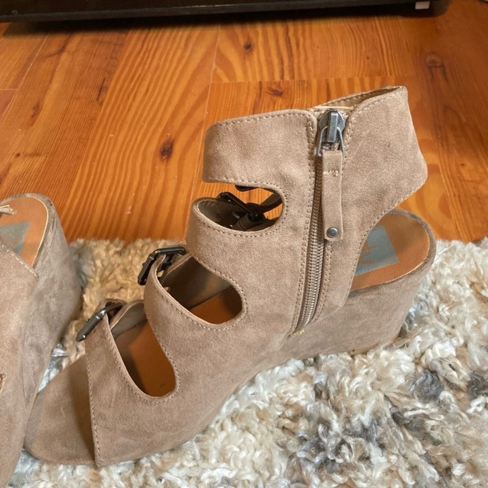 DV by Dolce Vita Taupe Wedge Sandals